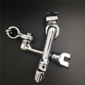 Chrome Long Angled Adjustable Highway Peg Mounting Kit For 1 25 In Front Engine Guard Frame Tube Fits Sportster 883 1200 Street