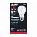 Satco 6 Pack Dimmable Led Filament Lamps S12410 High Lumens 5 Watt A19 Clear Medium Base 4000k 90 Cri 120 Volt For Use At