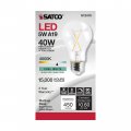 Satco 6 Pack Dimmable Led Filament Lamps S12410 High Lumens 5 Watt A19 Clear Medium Base 4000k 90 Cri 120 Volt For Use At
