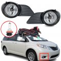 Wflnhb Fog Lights Replacement For Toyota Sienna 2011-2017 Passenger Driver Side Bumper Driving Lamps With Clear Lens Switch