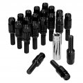M12x1 25 Wheel Studs Lug Nuts 20pcs Steel Extended Bolts 28mm Thread With Sleeve Universal For Car Black