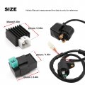 Hoypeyfiy Ignition Coil 5-pin Cdi Box Voltage Regulator Solenoid Relay Kit Replacement For Chinese Made 50cc 70cc 90cc 110cc