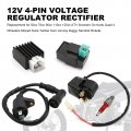Hoypeyfiy Ignition Coil 5-pin Cdi Box Voltage Regulator Solenoid Relay Kit Replacement For Chinese Made 50cc 70cc 90cc 110cc