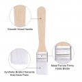 Uxcell 0 9 Width Small Paint Brush Nylon Bristle With Wood Handle Painting Tool For Wall Door Cabinets Furniture Fences White