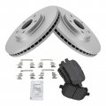 Front Semi Metallic Brake Pad 2 Coated Rotor Kit For 99-03 Lexus Rx300