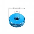 Uxcell Flat Knurled Nut M5 X 16mm 5mm Thumb Nuts Lock Adjusting Aluminum Alloy Blue 5pcs