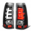 Auto Dynasty Pair Of Clear Lens E-design 3d Led Light Bar Brake Tail Lights For Silverado Sierra 1500 2500 3500 Hd 99-03 