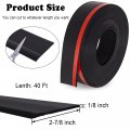 3 Inch Rubber Slide Seal For Rv Out Weather Stripping Wiper With Adhesive Tape 40 Ft Truck Trailer Black Strip Keeping Noise