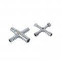 2pcs 4 Way Sillcock Key Set Steel Water Wrench For Faucets And Spigots Multifunctional Utility Cross Valves Elevators Cabinets 