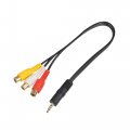 3 5mm Male To 3rca Female Cable Subwoofer Aux Input Car Stereo Audio Cord Adapter 