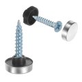 36pcs Screw Covers Caps 12mm Dia Stainless Steel Mirrors Decorative Cover Nails Convex Gasket Screw Fasteners For Sign 