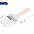 Uxcell 6 Paint Brush 2 4 Width Soft Nylon Bristle With Wood Handle For Wall Cabinets Fences White 3pcs