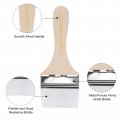 Uxcell 6 Paint Brush 2 4 Width Soft Nylon Bristle With Wood Handle For Wall Cabinets Fences White 3pcs