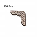 Uxcell Metal Book Corner Protectors Edge Cover Guard 16 X 4mm Bronze Tone 100pcs