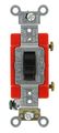 Leviton 1221-2e 20-amp 120 277-volt Toggle Single-pole Ac Quiet Switch Extra Heavy Duty Spec Grade Self Grounding Black 