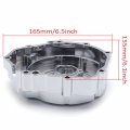 Httmt- Chrome Cnc See Through Left Engine Stator Cover W Gasket Gsxs Compatible With 17-20 Suzuk Gsxs 1000 P N Mt313-070a-cd