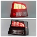 Acanii For 2009-2010 Dodge Charger Black Housing Led Tail Lights Brake Lamps Pair Set Replacement Driver Passenger