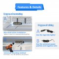 Wsays 8pcs Universal Surface Mount Slim Single Row 12leds Amber White Emergency Hazard Warning Strobe Lights Kit For Truck Jeep