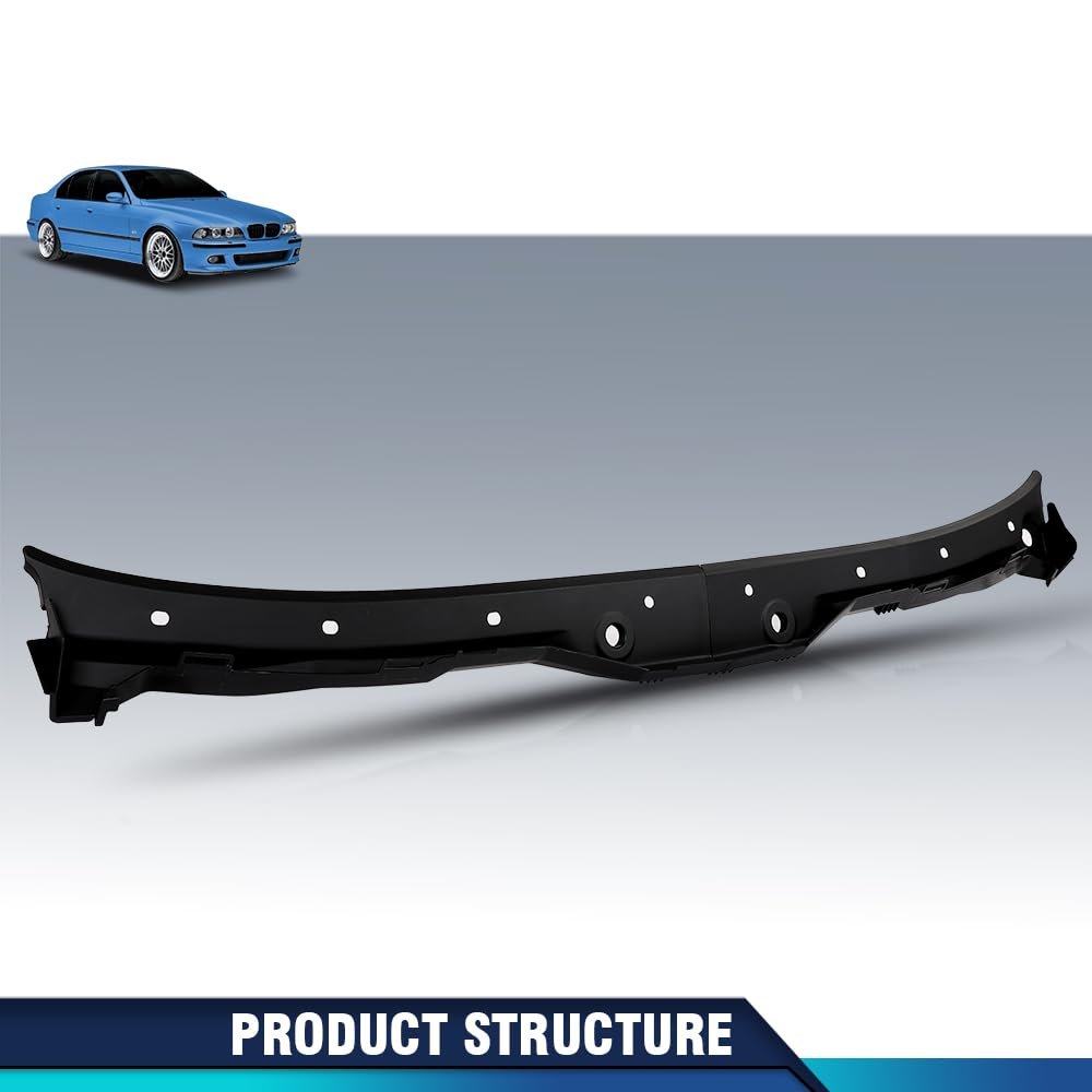 Windshield Cowl Panel Cover For Bmw 5 Series E39 1995-2004 51718159292 Black
