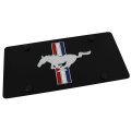 Ford Mustang Logo License Plate Cover Black Carbon Stainless Steel 12 In X 6 Standard Size 3d Laser Cut Acrylic Design 