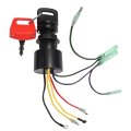 Boat Ignition Switch With 2 Keys For Mercury Sierra Mariner Outboard Motor Control Box 3 Position 6 Wire Replace 87-17009a5 