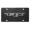 Ram 1500 Trx Real Black Carbon Fiber License Plate With 3d Silver Logo Universal Fit 12 In X 6 Official Licensed Product 