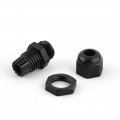 Aexit Plastic 4-8mm Electrical Boxes Conduit Fittings Dia Pg 9 Water Resistance Cable Glands Connectors Black 32 Pcs
