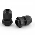 Aexit Plastic 4-8mm Electrical Boxes Conduit Fittings Dia Pg 9 Water Resistance Cable Glands Connectors Black 32 Pcs