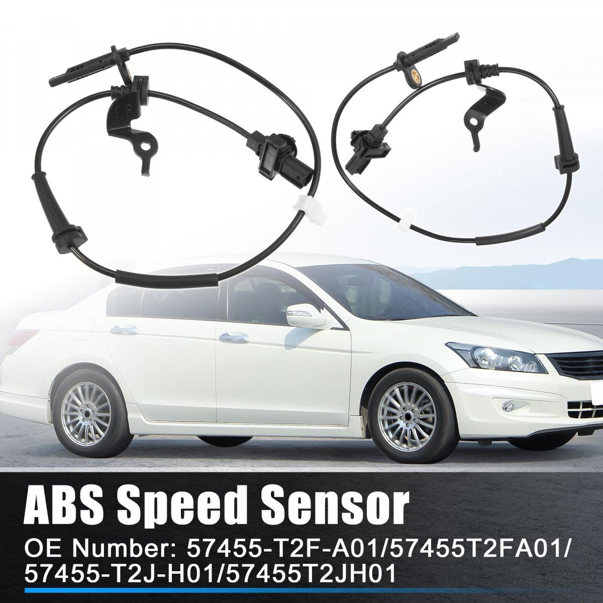 2pcs Front Left And Right Driver Passenger Side Abs Wheel Speed Sensor No 57455-t2j-h01 57455t2jh01 57450t2fa01 For Acura Tlx