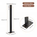 Uxcell Floating Shelf Brackets 2pcs 14 350mm Industrial Metal For Shelves Wall Mounted Supports Black