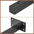Uxcell Floating Shelf Brackets 2pcs 14 350mm Industrial Metal For Shelves Wall Mounted Supports Black