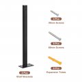 Uxcell Floating Shelf Brackets 2pcs 14 350mm Industrial Metal For Shelves Wall Mounted Supports Black