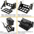 Metal Steel Battery Mounting Box Tray Bracket Diy Easy Bolt-in Overall Length Fits Up To A 10 63a 7 06a 5a Anti-corrosion No