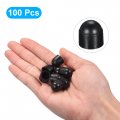 Uxcell Plastic Dome Nut Protection Cap Covers M6 Cover Black 100pcs