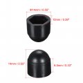 Uxcell Plastic Dome Nut Protection Cap Covers M6 Cover Black 100pcs