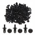 100pcs 5mm Dia Hole Plastic Rivets Splash Guard Fastener Retainer Clips Black