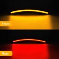 R F Auto 4pcs Smoked Lens Led Front Rear Side Marker Lights For Corvette C7 2014-2019 Grand Sport Stingray Z06 Zr1 Amber Red