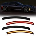 R F Auto 4pcs Smoked Lens Led Front Rear Side Marker Lights For Corvette C7 2014-2019 Grand Sport Stingray Z06 Zr1 Amber Red 