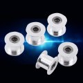 5pcs Belt Pulleys Synchronous Aluminum Toothless Timing Idler Pulley For 3d Printer 10mm Width