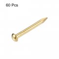 Uxcell Small Tiny Hardware Brass Nails 2mmx20mm Dxl For Diy Wooden Boxes Accessories 60pcs