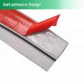 Uxcell Floor Transition Strip 3 3ft Self Adhesive Carpet Edging Trim 1 Meter Pvc For Height Less Than 3mm Gray Wood