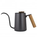Pour Over Coffee Kettle 600ml Fashion Stainless Steel Handle Drip Pot Long Narrow Spout Gooseneck Black 