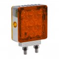 Maxxima M42364y Y Square Chrome Double Face Pedestal Amber Led Light 27 Leds 1 Pack 