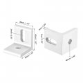Uxcell Inside Corner Brace Angle Bracket Fastener L Shape 40mmx40mmx36mm With Screws And Nuts For 4040 Series Aluminum