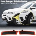Pair 63147274433 Front Bumper Reflector Side Marker For Bmw Xdrive35d Xdrive35i Xdrive50i Replace Original Smoky Black