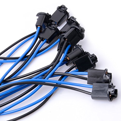 T10 W5w Led Bulb Socket Lamp Extension Holder Connector 12v Wedge Auto With 17cm Cable 10 Pack