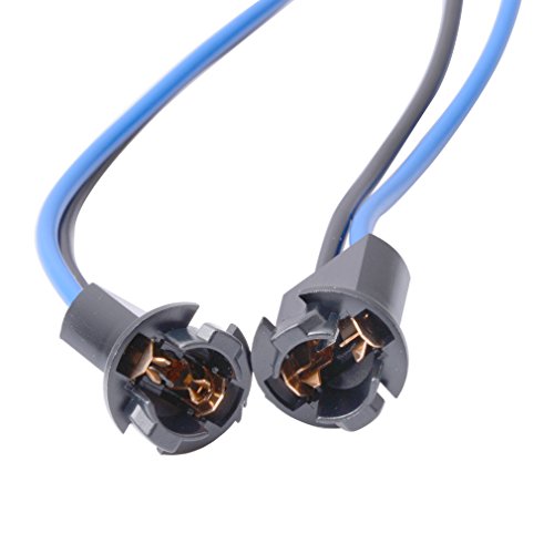 T10 W5w Led Bulb Socket Lamp Extension Holder Connector 12v Wedge Auto With 17cm Cable 10 Pack