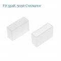 Uxcell 50pcs Silicone Plug Fit 5630 12mm Wide Led Tube Strip Light End Cap Cover W 2 Holes White