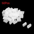 Uxcell 50pcs Silicone Plug Fit 5630 12mm Wide Led Tube Strip Light End Cap Cover W 2 Holes White