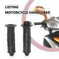 Minho Motorcycle Handle Grip In Rubber Material Compatible With Chinese Gy6 Scooter Moped Jonway 125cc 150cc Black Color